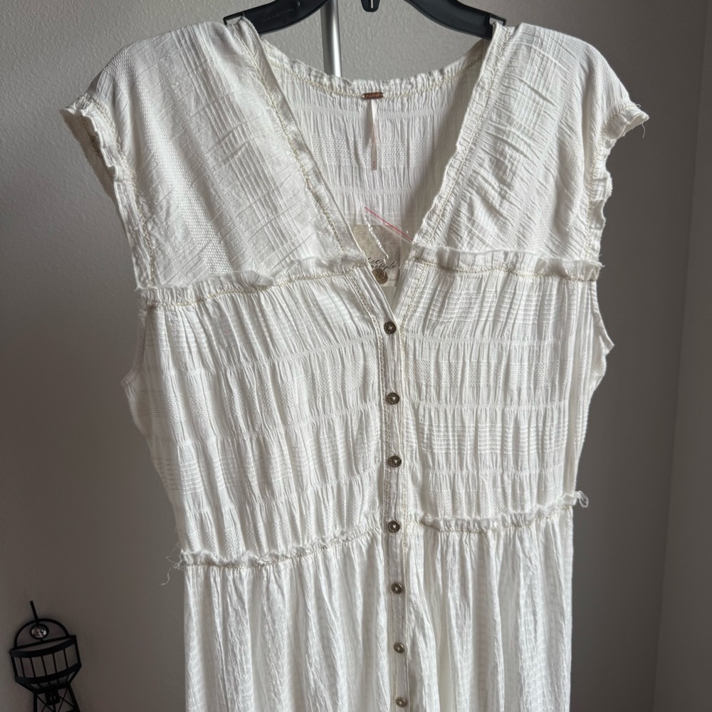 NWT Free People Ethereal Cottage Desert Dazed Midi Dress Boho Sz M - Picture 9 of 13